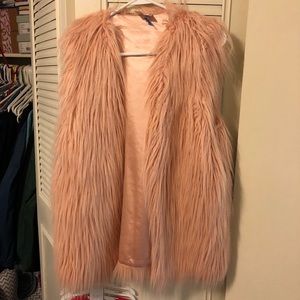 Light Pink Faux Fur Vest